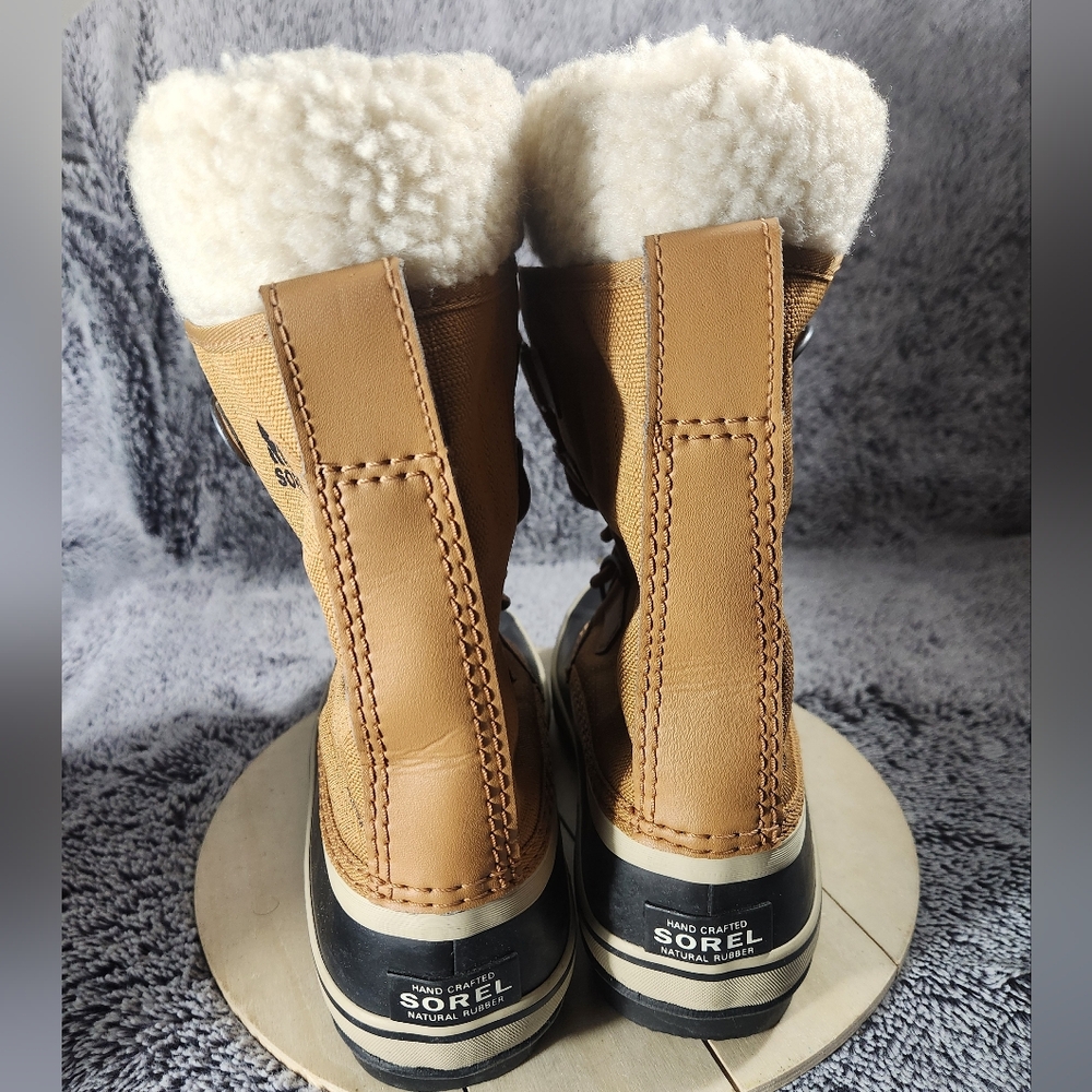 Sorel Winter Carnival Camel Brown Insulated Waterproof Boots Women's Size 8 - Picture 7 of 9